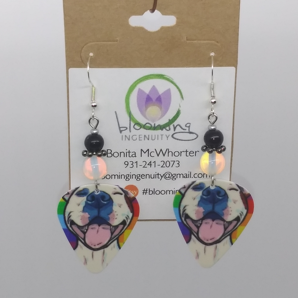 Guitar Pick Dangle Earrings